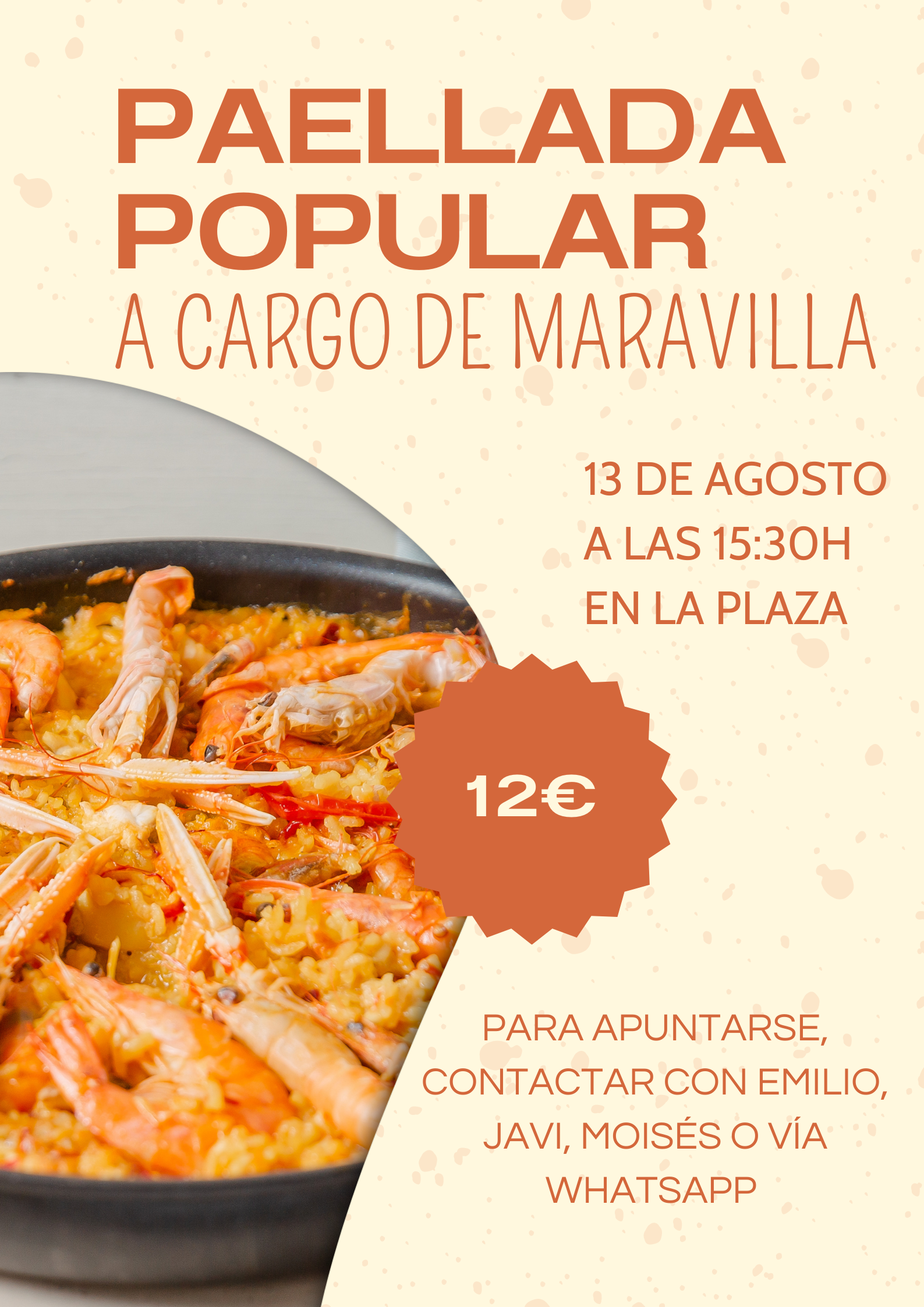 PAELLADA POPULAR EN LA PLAZA 