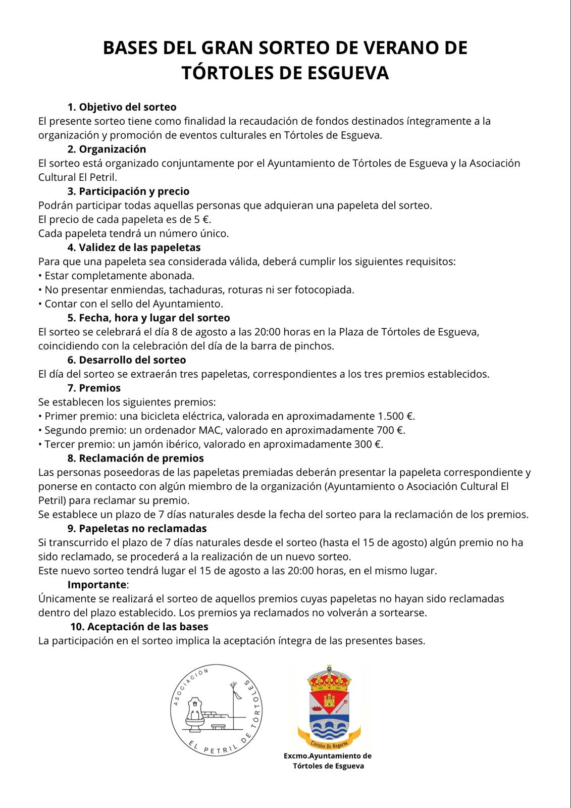 BASES SORTEO